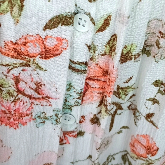 Frye Women Floral Sleeveless Button Front Midi Dress Boho Cottagecore sz XL - Picture 10 of 16